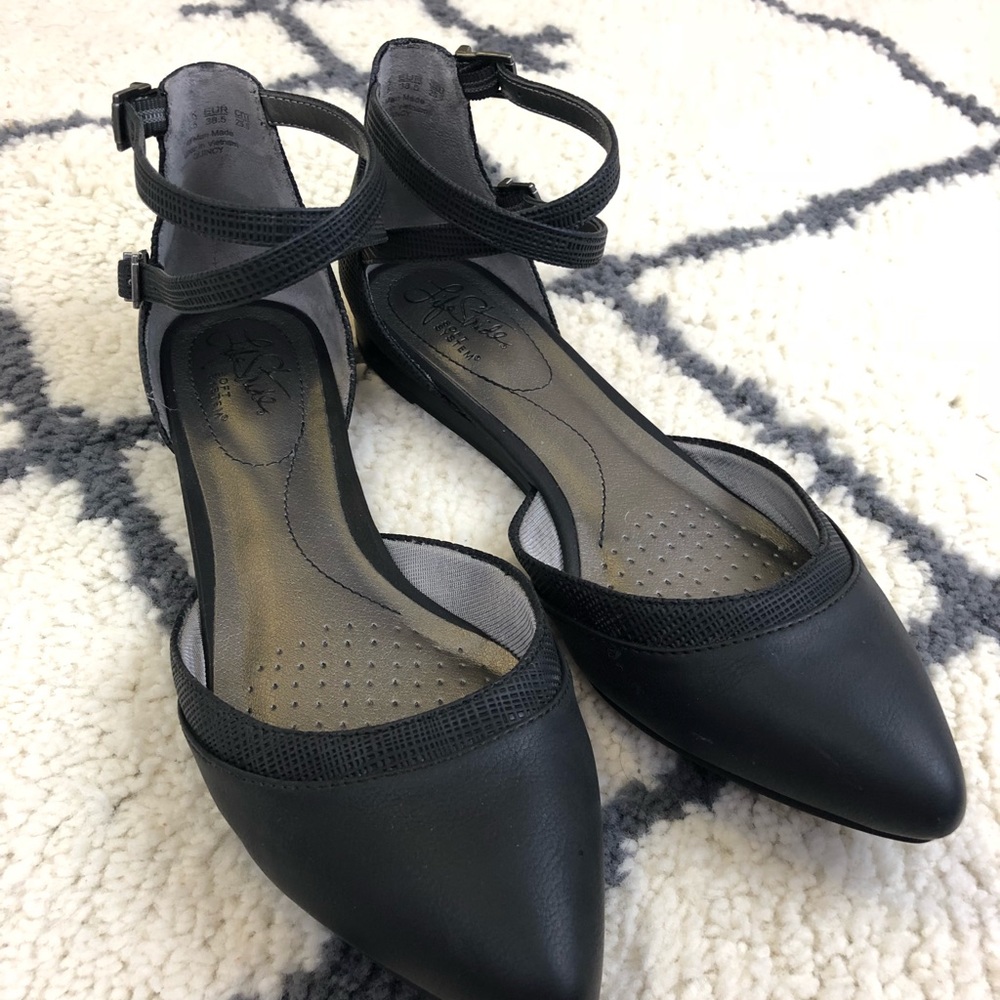Black Lifestride Dorsey Work Flats